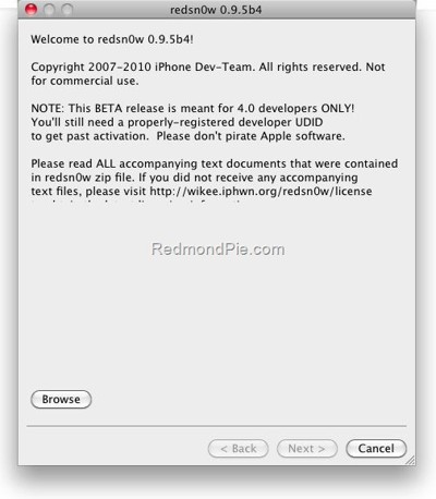 Redsn0w 0.9.5b4: jailbreak para el iPhone OS 4 Beta 4