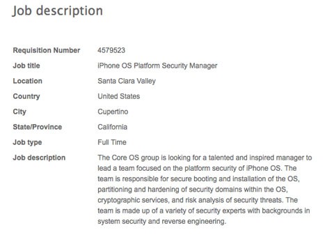 Apple busca un experto en seguridad para el desarrollo del iPhone