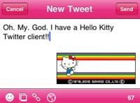 Hello Kitty on Tappit, un excelente cliente Twitter para ellas