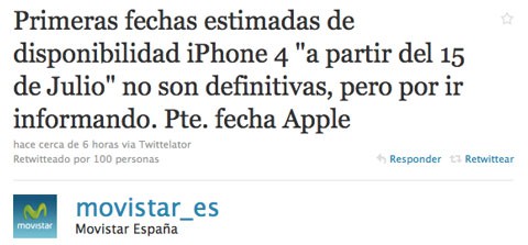 El día 15 de julio podría estar disponible el iPhone 4 en España