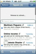 Llega el efecto Pulldown de Tweetie (ahora Twitter) en Mail para iPhone