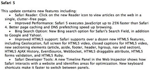 Safari 5 y Snow Leopard 10.6.4 podrían ser introducidos en la WWDC