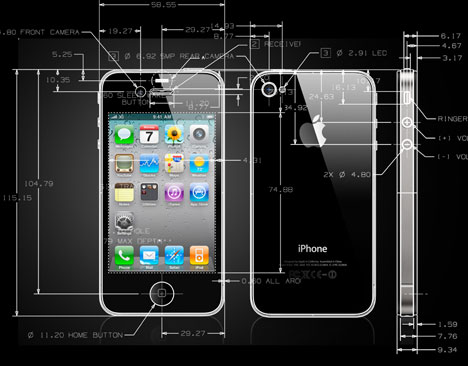 Publican los primeros dibujos del iPhone 4 en formato CAD