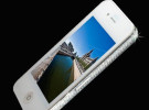 iPhone 4 blanco con diamantes