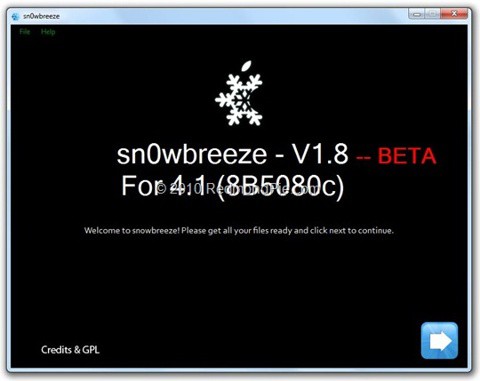 Sn0wbreeze 1.8: jailbreak iOS 4.1 desde Windows