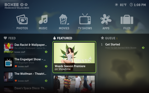 Boxee media center sufre una nueva actualización