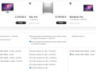 Comparador de configuraciones en la Apple Store Online