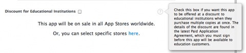 Descuentos para las instituciones educativas en la AppStore