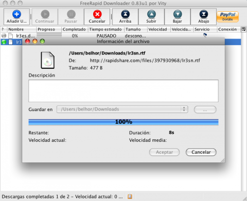 FreeRapid Downloader: un eficaz gestor de descargas