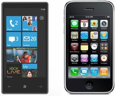 Cara a cara: iPhone contra Windows Phone 7