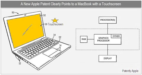 Apple patenta un MacBook con pantalla táctil