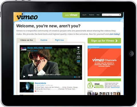 Vimeo se adapta al iPad e iPhone con HTML5