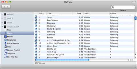 DeTune: una poderosa herramienta para explorar el contenido del iPod