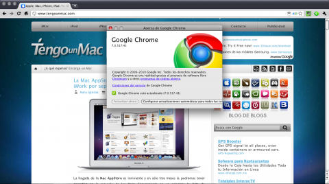 Google Chrome se actualiza a la versión número 7