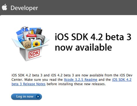 Apple publica iOS 4.2 Beta 3 e iTunes 10.1 Beta 2