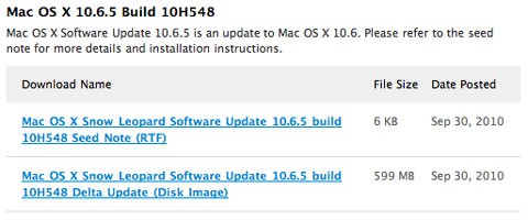 Apple libera una nueva beta de Mac OS X 10.6.5