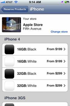 Actualización de la app Apple Store enseña el iPhone 4 blanco