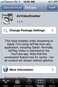 AirVideoEnabler: habilitar AirPlay en cualquier aplicación