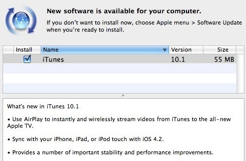 ITunes ahora ofrece soporte para AirPlay e iOS 4.2