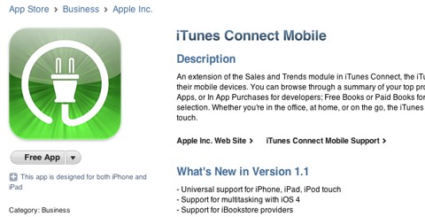 Nueva versión de iTunes Connect Mobile con jugosas novedades