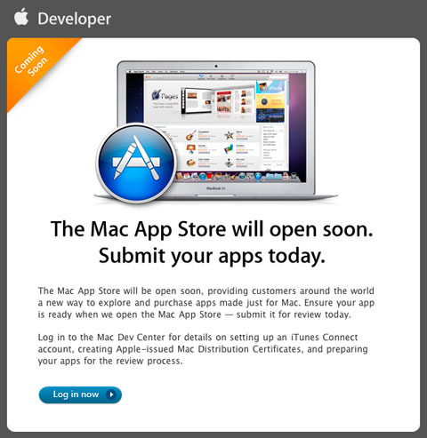 Apple vuelve a pedir a los desarrolladores que envíen sus aplicaciones para la Mac AppStore