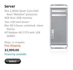 Apple deja de vender el Xserve y lanza el Mac Pro Server