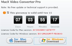 MacX Video Converter Pro gratuito hasta el 15 de Noviembre