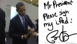 Obama firma otro iPad