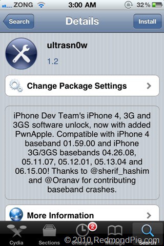 Disponible Ultrasn0w 1.2 para liberar el iPhone 3G/3GS con iOS 4.2