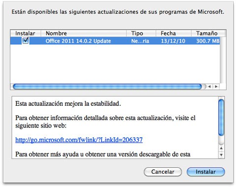 Microsoft actualiza Office 2011 para Mac