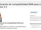 Actualización de compatibilidad RAW para cámaras digitales