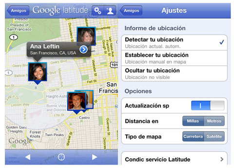 Google Latitude ya está disponible en la AppStore