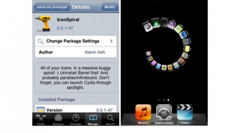 Añadir efecto de espiral en el SpringBoard del iPhone/iPod Touch