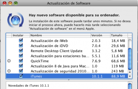 iTunes soluciona problemas y mejora el desempeño con la versión 10.1.1