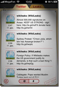 WikiLeaks para iPhone