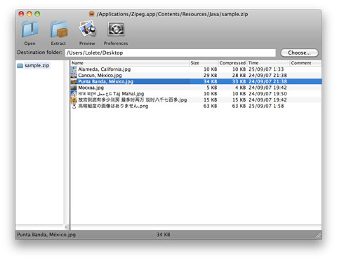 Zipeg una interesantes descompresor para Mac