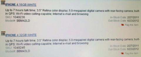 Best Buy añade el iPhone 4 blanco a su catálogo con fecha de comercialización 27 de febrero