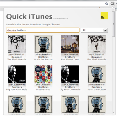 Quick iTunes: accede a iTunes store y a App Store desde tu navegador