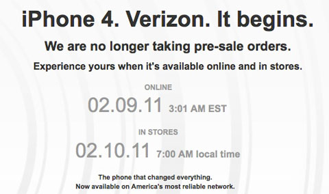 Verizon agota las unidades de iPhone 4 CDMA disponibles para reservas