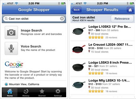 Google Shopper, ya disponible para iOS