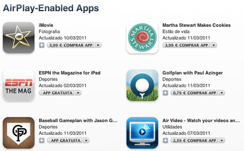 Apple crea nueva categoría en la AppStore: AirPlay