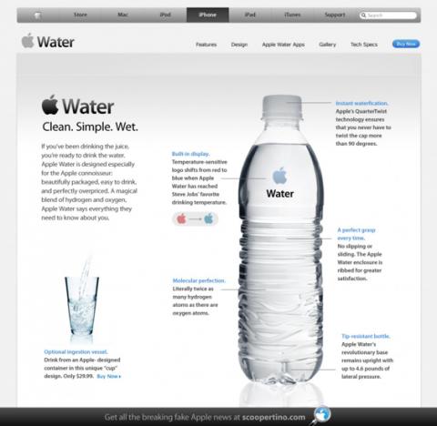 Si Apple vendiese agua…