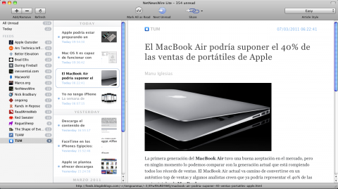 NetNewsWire Lite 4.0 disponible desde la Mac App Store