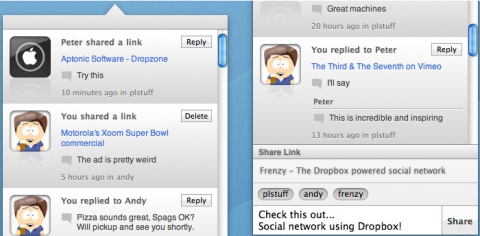 Frenzy, una red social para Dropbox