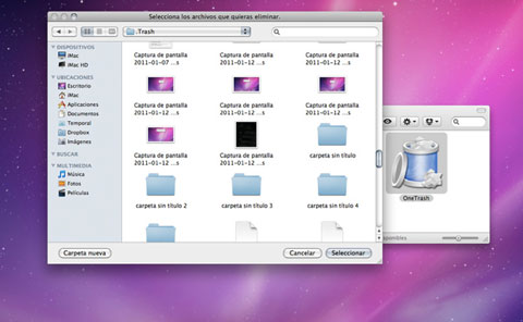 OneTrash, elimina archivos de la papelera de forma individual