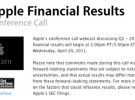 Apple presentará resultados económicos el 20 de abril