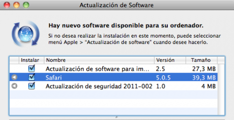 Safari se actualiza a la versión 5.0.5
