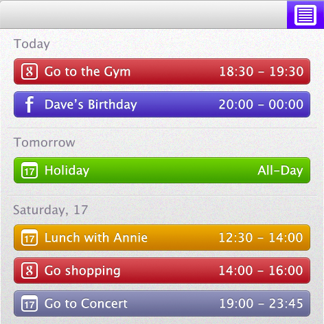 CalendarBar: accede a tus calendarios de iCal y Google Calendar desde la barra de menús