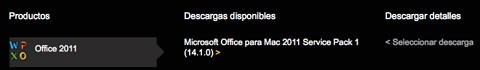 Microsoft publica el Service Pack 1 de Office 2011 para Mac