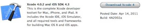 Xcode 4.0.2 ya está disponible